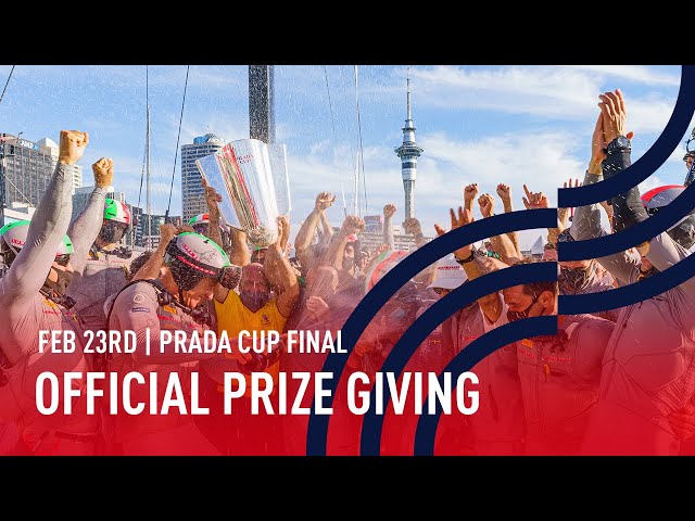 PRADA Cup: LIVE Official Prize Giving for Luna Rossa Prada Pirelli