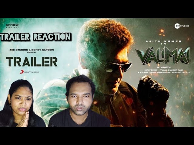 Vailmai Trailer Reaction | Ajith Kumar |Yuvan | Vinoth | Boney Kapoor | Tamil Couple Reaction