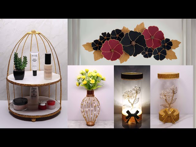 4 Amazing Ideas Low Cost Home Decoration from Waste Materials! | Best out of waste reuse ideas