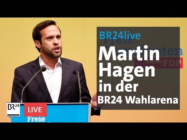 Martin Hagen (FDP) bei der BR24 Wahlarena – stellt sich den Fragen | BR24live