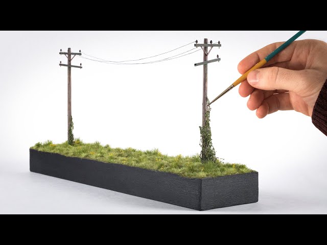 Countryside Utility Pole Diorama - 1/48 Scale