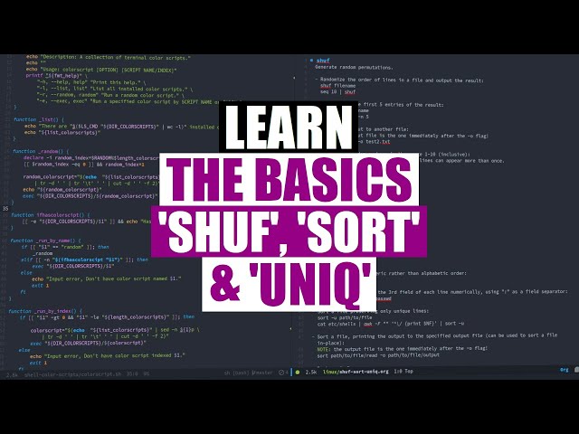 Three Incredibly Useful Command Line Tools (shuf, sort, uniq)