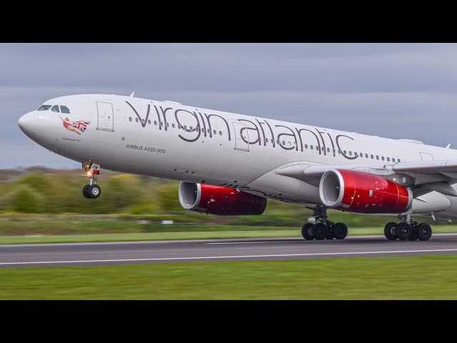 25 MINUTES OF TAKE OFFS  at Manchester Airport 12th April 2024
