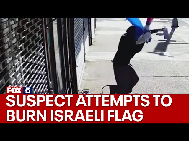NYPD looking for suspect who attempted to burn an American-Israeli flag