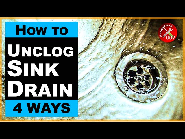 How to Unclog or Unblock a Kitchen Sink Drain (4 EASY WAYS)