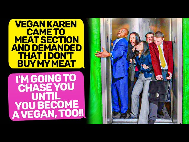 Psycho Karen came Into My Meat Section Demands that I Eat Vegan Food! Lady Got a Lesson r/ProRevenge