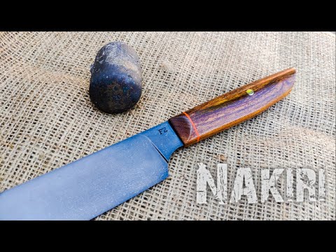 WOOTZ steel from IRON powder . Making a japanese NAKIRI knife
