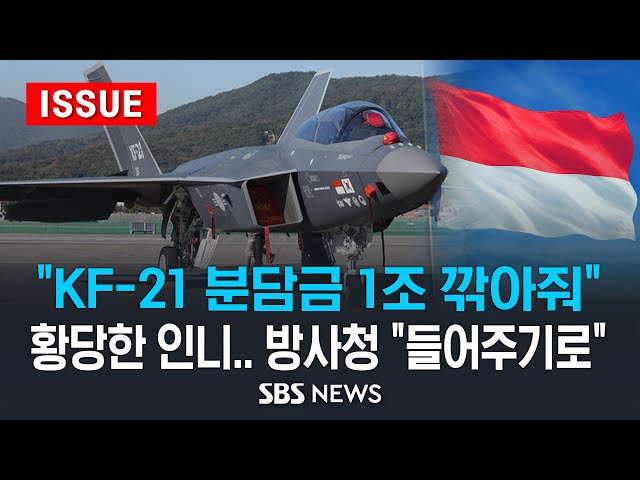 "KF-21 분담금 1조 깎아줘" 인도네시아 황당 요구?…방사청 "들어주기로", 왜? (이슈라이브) / SBS