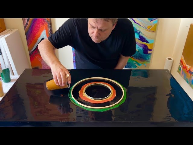 Ecliptic 🌠DOUBLE Eye Burst - Abstract Acrylic Pouring Fluid Art Tutorial