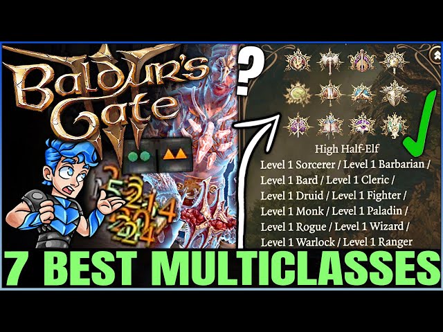 Baldur's Gate 3 - 7 Best GAME BREAKING Multiclasses in Game - Ultimate Multiclass Guide Round 4!