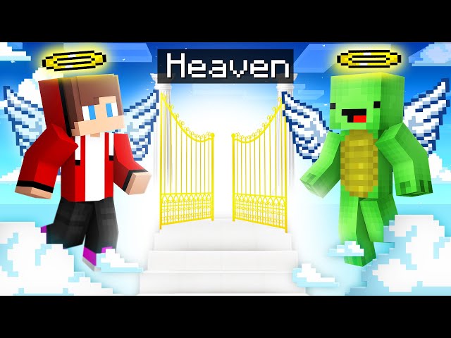 JJ and Mikey Went to Heaven in Minecraft ! - Maizen