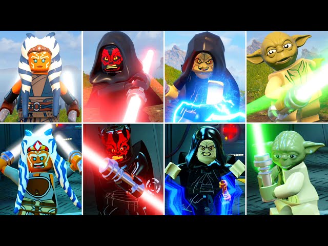 LEGO Star Wars The Skywalker Saga vs The Force Awakens Characters Evolution (Side by Side)
