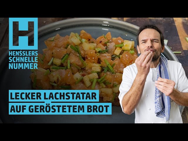 Schnelles Mariniertes Lachstatar auf geröstetem Brot Rezept von Steffen Henssler