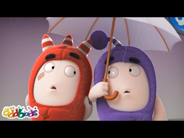 Umbrella Fight! | Oddbods | Funny Cartoons for Children | Moonbug Kids