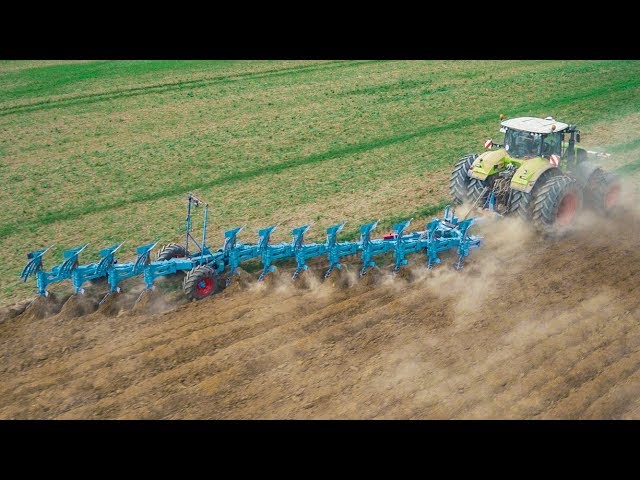 Biggest tractor from Claas | Claas Axion 950 | Lemken plough | farming | ploughing