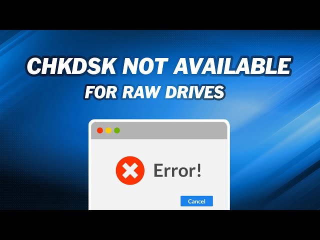 Fix CHKDSK Is Not Available For RAW Drives in Windows 10｜Format RAW Drives