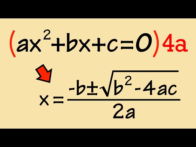quadratic formula (the easiest way to prove it)