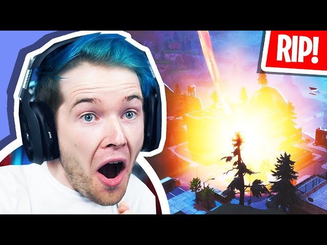 Reacting to TILTED TOWERS DESTROYED! (Fortnite Volcano Event)