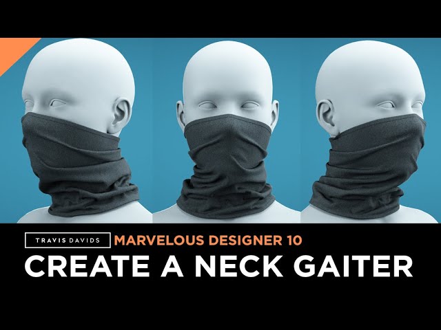 Marvelous Designer 10 - How To Create A Neck Gaiter