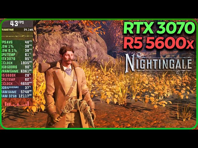 Nightingale RTX 3070 FPS Test All Settings / DLSS