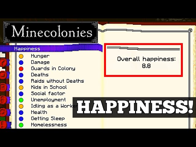 Minecolonies Increase Happiness! Happiness Explained! #14