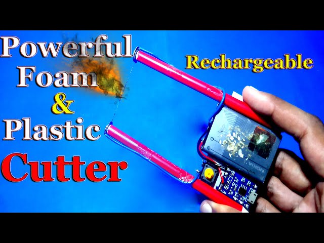 How To Make Foam Cutter at Home, Plastic Cutter, Homemade Rechargeable Thermocol & Plastic Cutter