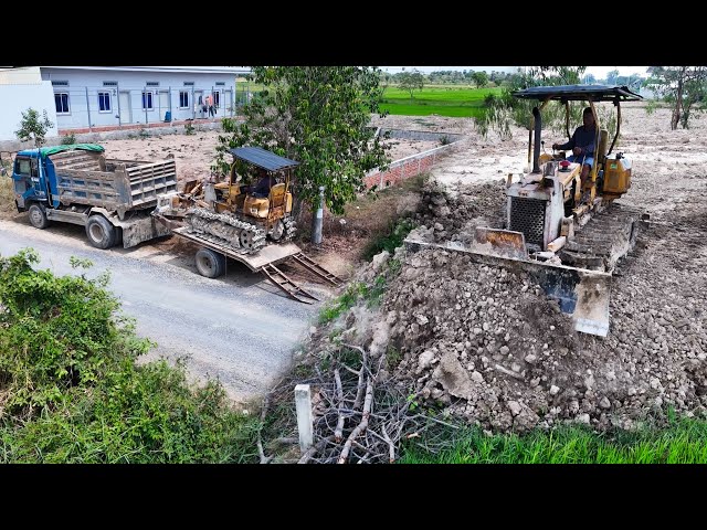 Best Action!! Bulldozer Driver Clearing Land With Skill On The Big Land