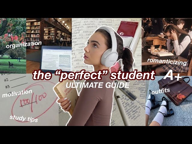 how to be an A student (as a procrastinator) & romanticize school 📚🧸study tips & habits
