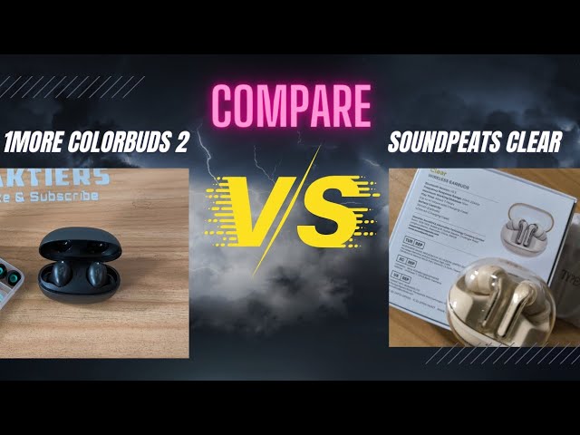 Compare 1more Colorbuds 2 VS Soundpeats Clear TWS budget murah