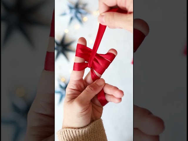 Schleife binden Hack #weihnachten #diy #geschenkverpackung