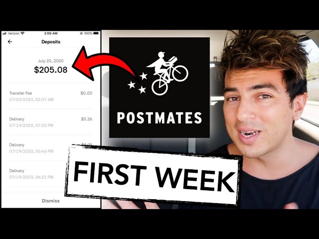 Real Earnings From My FIRST WEEK as a Postmates Driver