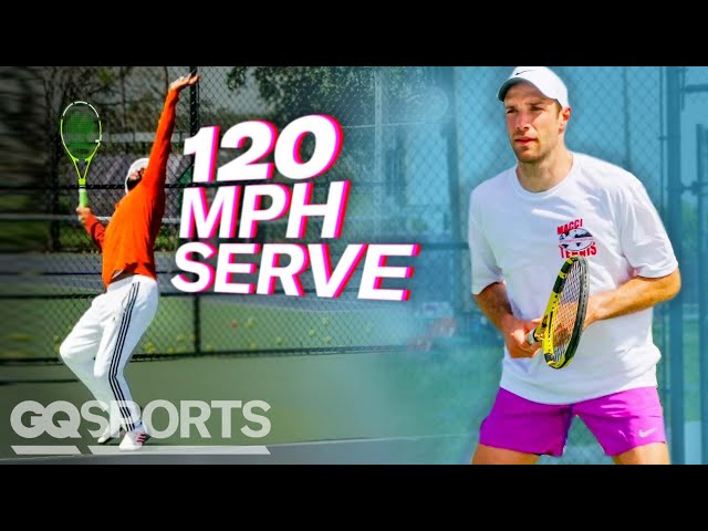 Average Guy Tries to Return a Pro Tennis Serve | Above Average Joe | GQ Sports