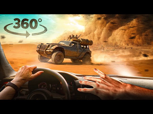 360° SAND STORM 1 - Survive Car Chase | Car Race Roller Coaster VR 360 Video 4k ultra hd