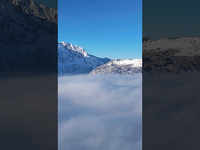 #winter #beautiful #justlikethat #austria #mountains #alps  #overtheclouds #sun #dji #drone #shorts
