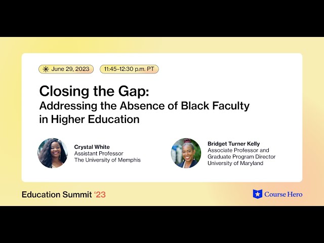Closing the Gap: Addressing the Absence of Black Faculty in Higher Education