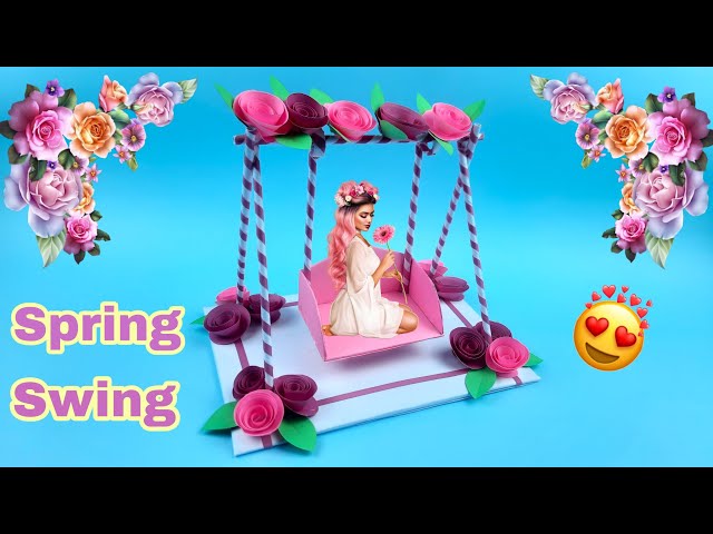 How to Make Paper Swing at Home | Handcrafted Swing with Flowers Tutorial