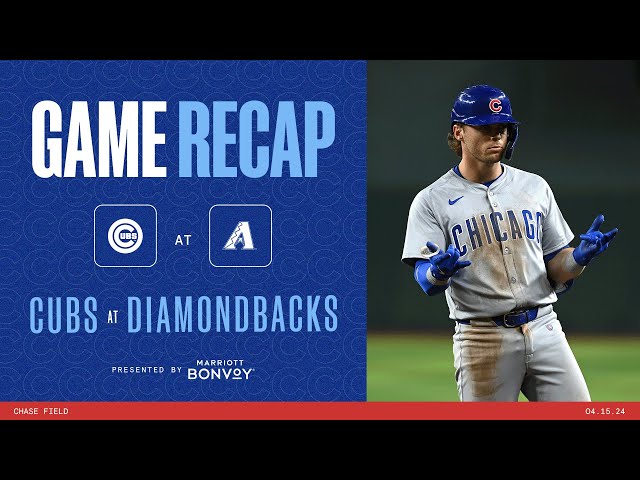 Game Highlights: Cubs Take Game One from Diamondbacks in Extra Innings | 4/15/24