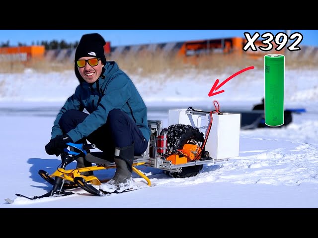 392 Lithium-Ion Cells Powers The Electric Snow Racer