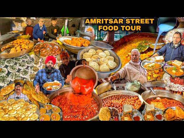Top 5 Famous Street Foods in Amritsar | Bhature Chole Kulcha Chole Panner Bhurji Halwa