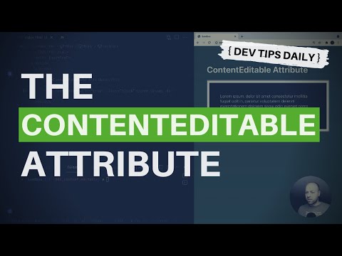 DevTips Daily: The contenteditable attribute
