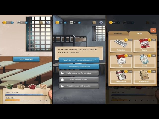 Hoosegow: Prison Survival (by D.Dream games) - free advenure game for Android and iOS  - gameplay.