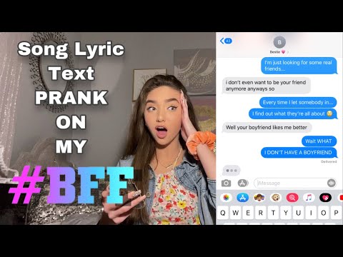 Song Lyric Text PRANK on my BEST FRIEND!!! (THIS WAS A MISTAKE)