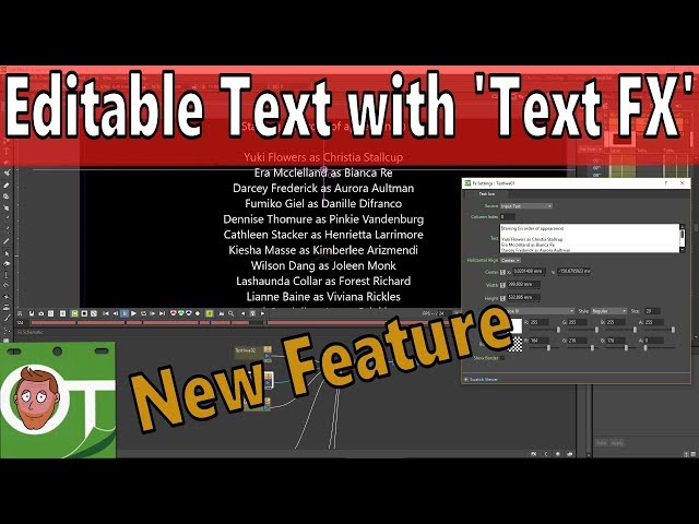 Editable text with the new Text FX - OpenToonz Tutorial
