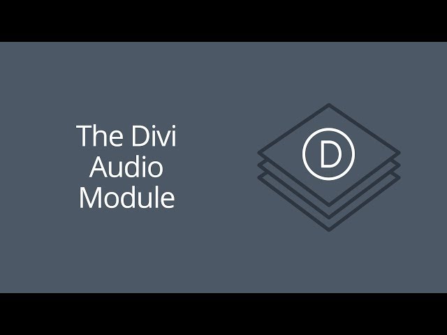 The Divi Audio Module