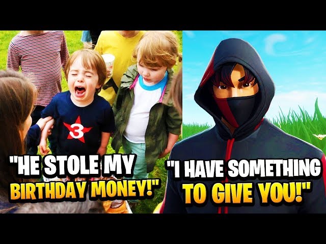 9 Year Old Got SCAMMED On His BIRTHDAY, So I Gave Him A Gift... (Fortnite)