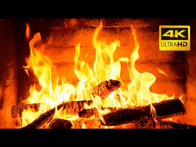 🔥 Cozy Fireplace Retreat 🔥 Burning Fireplace and the Sound of Crackling Wood 4K