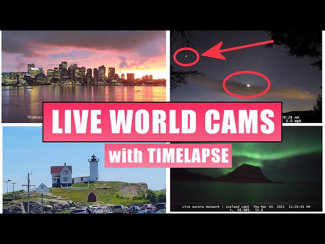 140 LIVE World Cameras, Relaxing Music, Map, Daily Timelapse - Your Armchair Travel