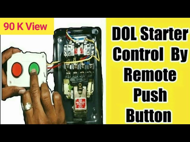 How to control DOL starter from remote push button -in Hindi, Control Starter form Remote Station.