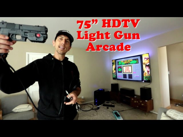 Playing Arcade Light Gun Games on a 75" HDTV - New Extreme Sensor Bar