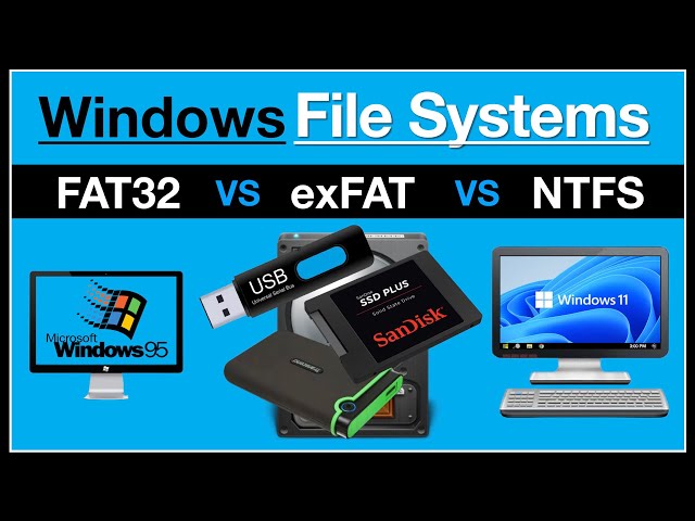Windows File Systems - FAT32 vs exFAT vs NTFS